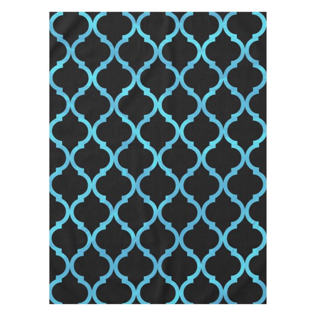 Nappe Simple Elégant Moderne Bleu Motif marocain | (Devant)