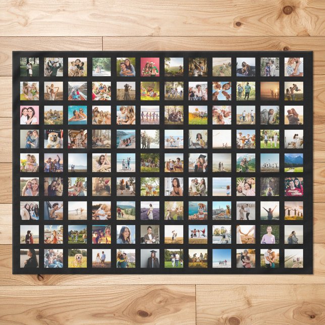 Nappe Simple Moderne Personnalisé 108 Photo Collage (Créateur téléchargé)