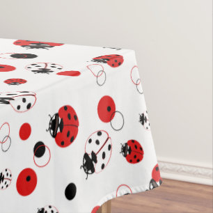 Nappe Simple Motif Ladybug rouge, noir et blanc