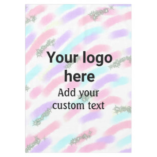 Nappe Simple rouge pi aquarelle ajoutez votre logo texte
