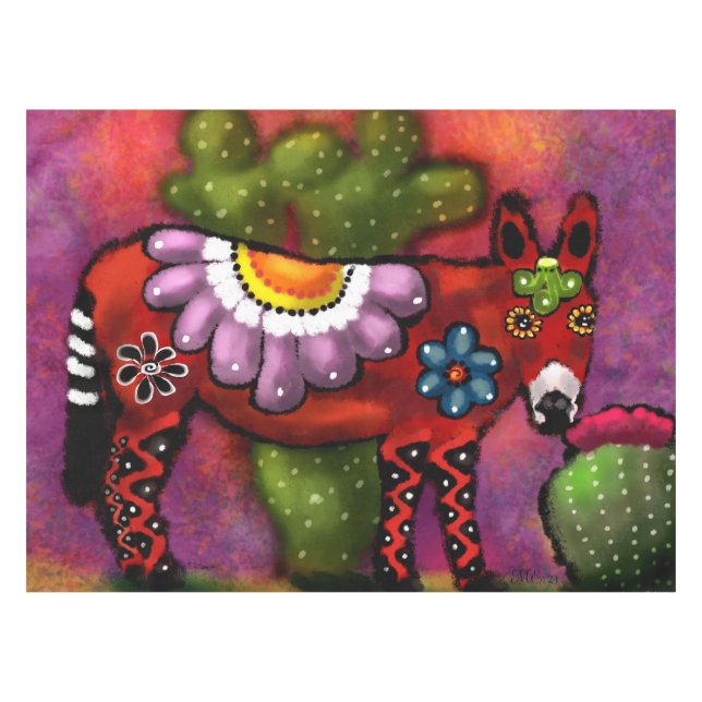 Nappe Singe Whimsical Floral Du Sud-Ouest De Style Talav (Devant (Horizontal))