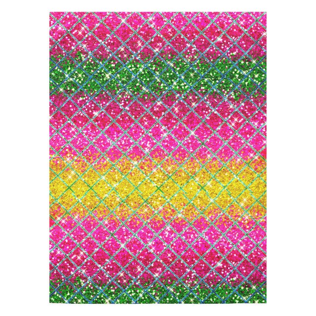 Nappe Snakeskin rose parties scintillant (Devant)