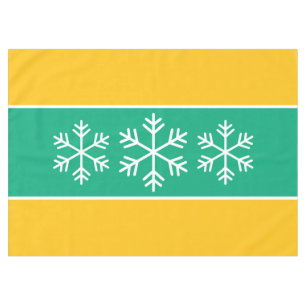 Nappe Snowflakes Alpine Bright Green Orange Strips