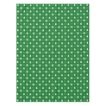 Snowflakes blanc vert classique Arbres de Noël