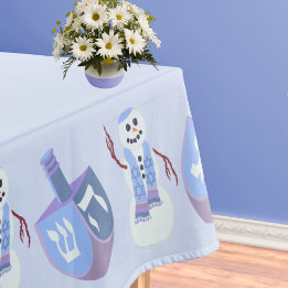 Nappe Snowman Dreidels Blue Jewish Holiday Hanukkah