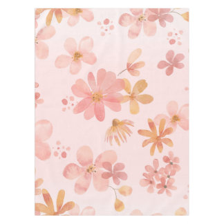 Nappe Soft Pink Floral Blossom Dining Tablecloth