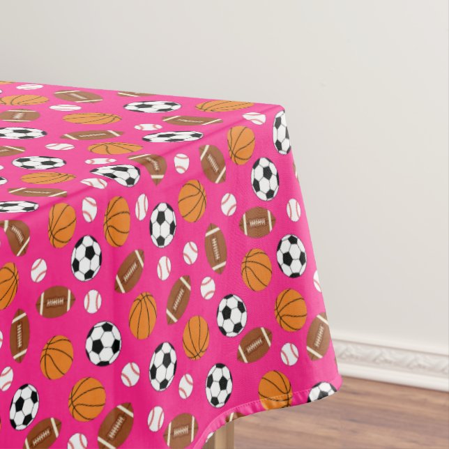 Nappe Soirée d'anniversaire Pink Sports (In Situ)