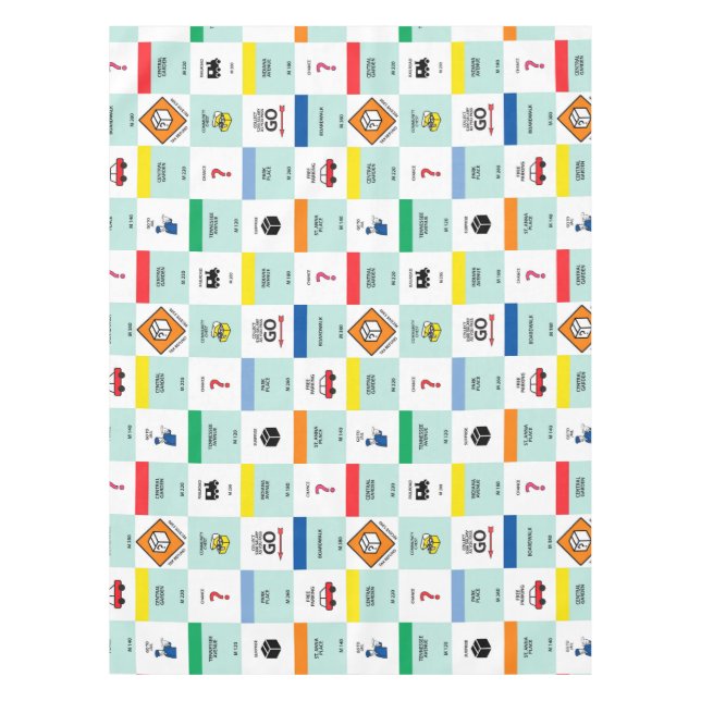 Nappe soirée de jeu de société en carton Monopoly (Devant)