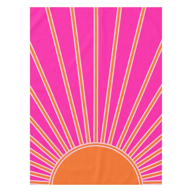 Nappe Soleil Sunrise Hot Rose Et Orange Preppy Sunshine (Devant)