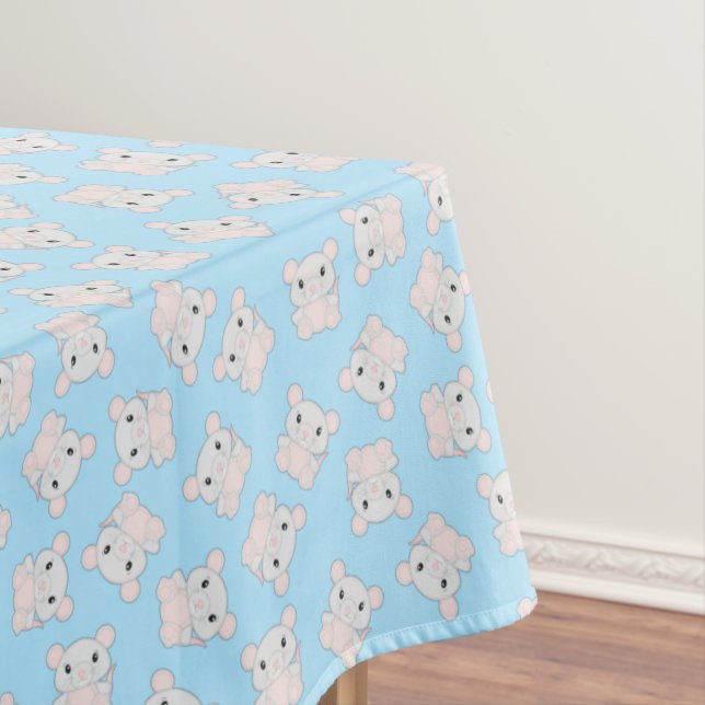 Nappe Souris fête d'anniversaire bleu (In Situ)