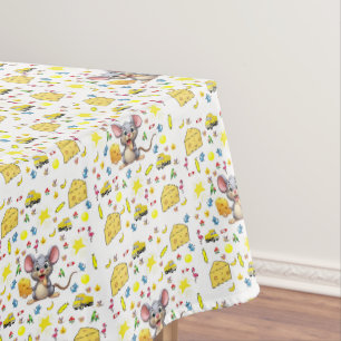 Nappe Souris Fromage Jaune Étoiles Camions Chat 