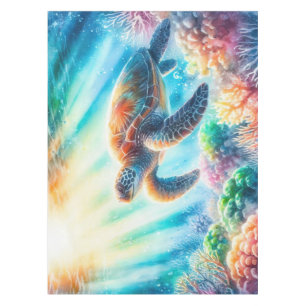 Nappe Sous la tortue de mer