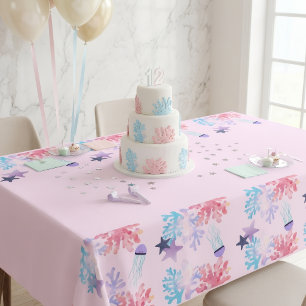 Nappe Sous l'Océan Rose et Violet Anniversaire
