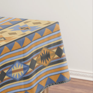Nappe Southwest Design Gold Blue Grey Tribal Motif