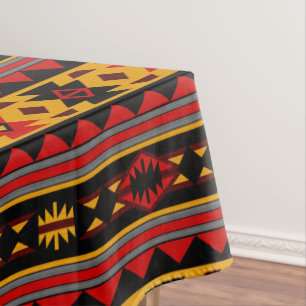 Nappe Southwest Design Red Black Gold Tribal Motif