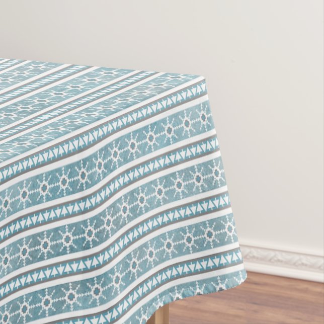 Nappe Southwest Winter Géométrique Pine Bleu Sm (In Situ)