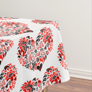 Nappe Soyez avec l'Ukraine lettrage et coeur