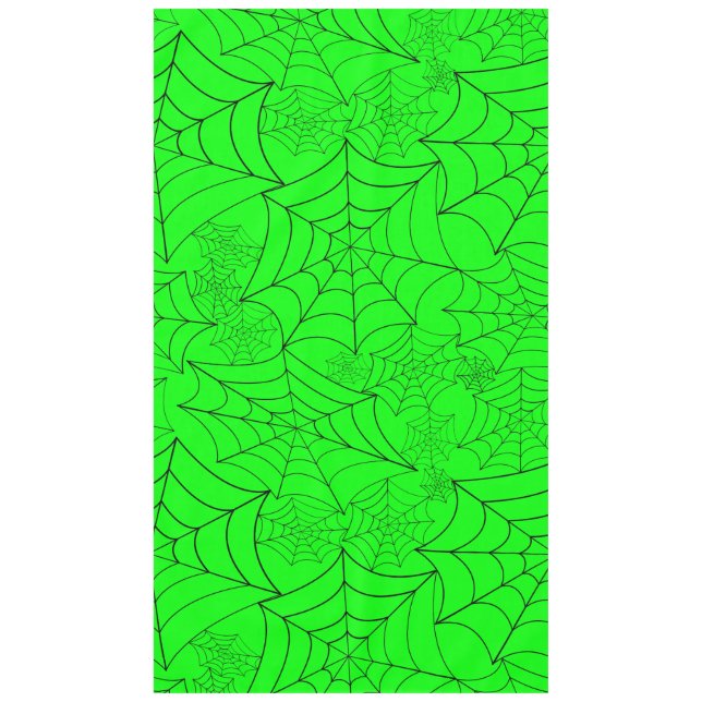 Nappe spiderweb halloween gothic spider web acid green (Devant)