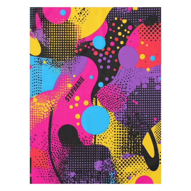 Nappe Splash couleur Abstrait dans le style comique rétr (Devant)