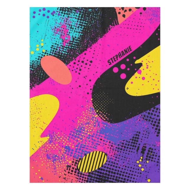 Nappe Splash couleur Abstrait dans le style comique rétr (Devant)
