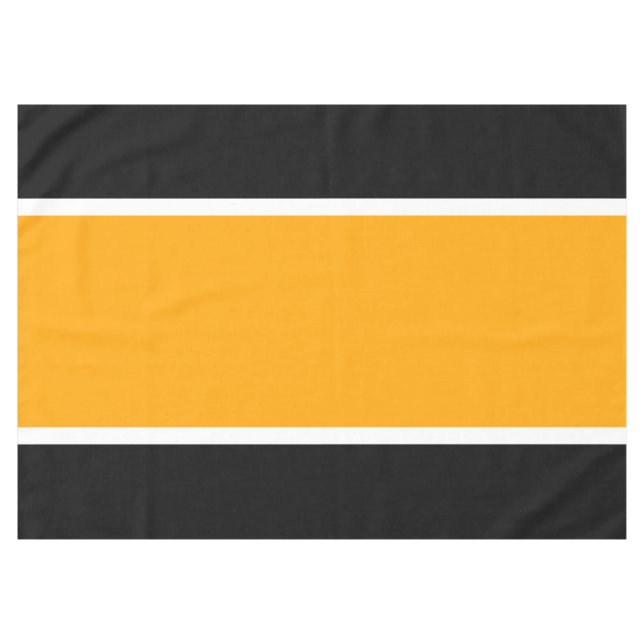 Nappe Sportif Jaune Orange Noir Blanc Rayures (Devant (Horizontal))
