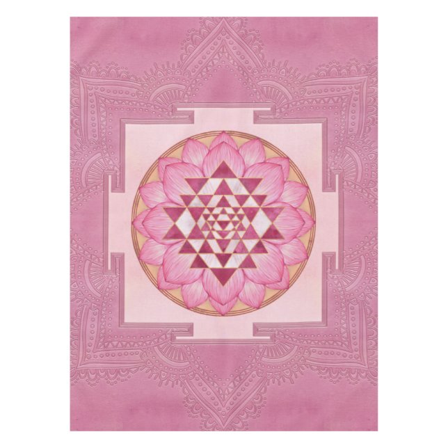Nappe Sri Yantra / Sri Chakra au lotus (Devant)