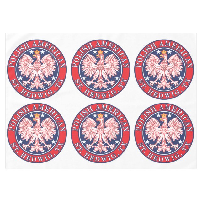 Nappe St. Hedwig Texas Polonais Aigle Américain (Devant (Horizontal))