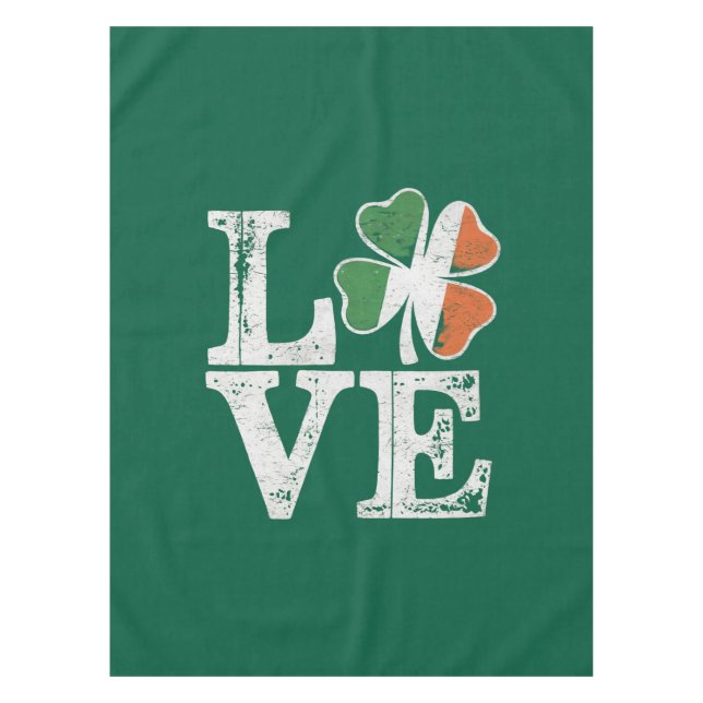 Nappe St Patrick Love Chance Irlande Trèfle Vert  (Devant)