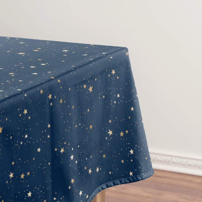 Nappe Star d'or sur le Motif de nuit bleu (In Situ)