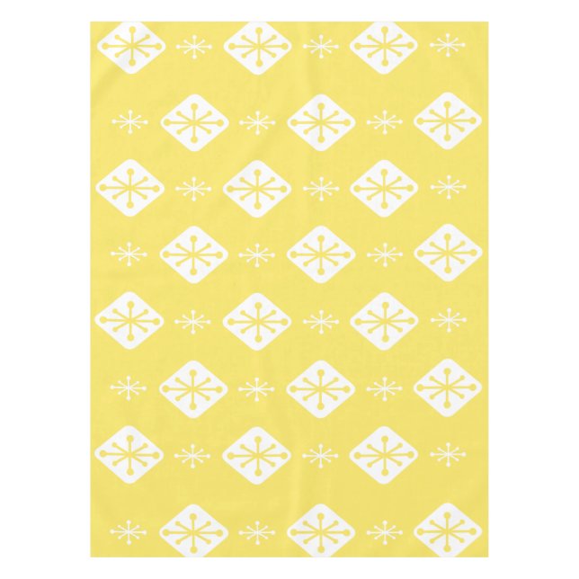 Nappe Starburts du milieu du siècle Diamants Jaune (Devant)