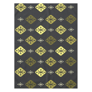 Nappe Starburts du milieu du siècle Diamants Noir Jaune