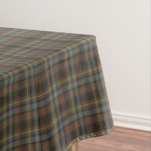 Nappe Stewart Chasse Patiné Tartan Plaid Motif