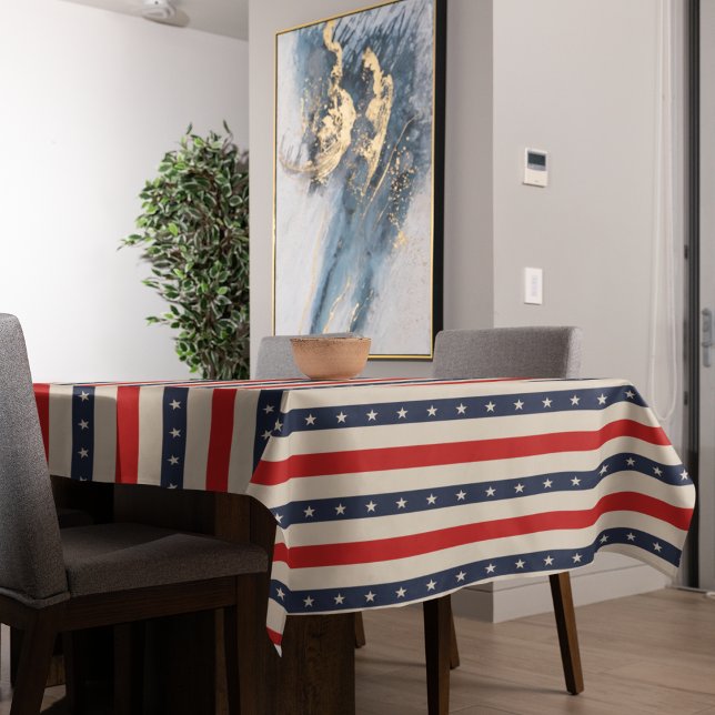 Nappe Stripes de style drapeau patriotique (table cloth)