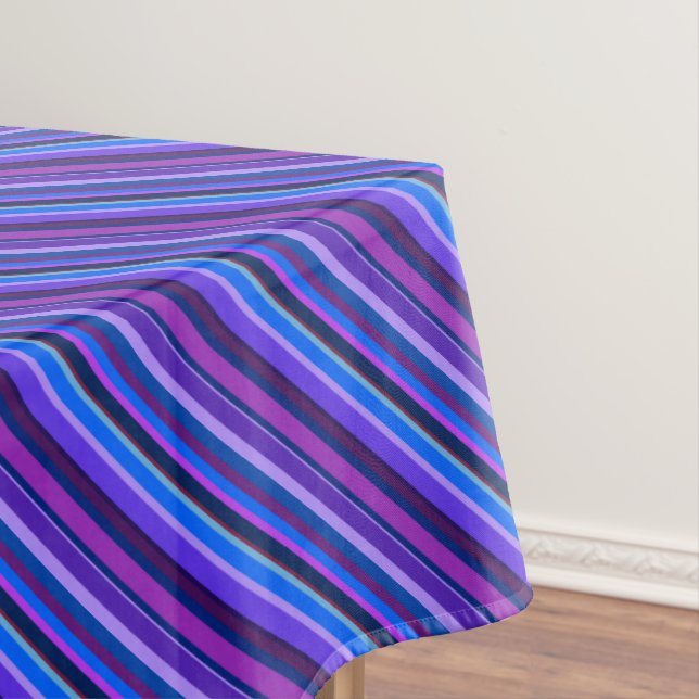 Nappe stripes en bleu et purple (In Situ)
