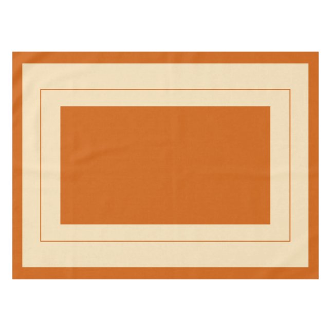 Nappe Style champêtre, orange brûlé, coton neutre (Devant (Horizontal))