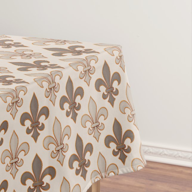 Nappe Style Fleur-de-lis Royale Terre Neutre  (In Situ)