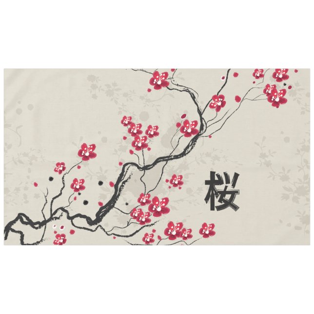 Nappe Style oriental Sakura Cherry Blossom Art (Devant (Horizontal))