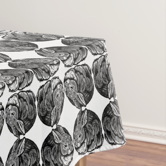 Nappe Stylo à lapin et dessin d'encre bleu clair Décor d (In Situ)