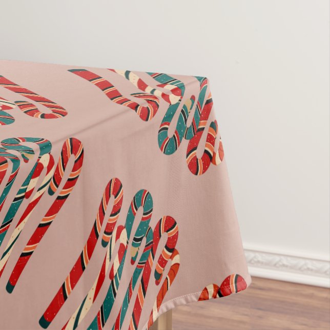 Nappe Sucre de canne moderne de Noël du milieu du siècle (In Situ)