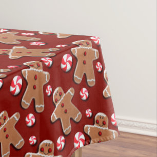 Nappe Sucreries de biscuits de pain d'épice rouges