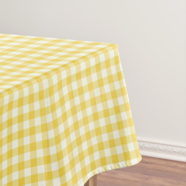 Nappe Sunny Yellow Gingham Plaid Farmhouse Cottage (In Situ)