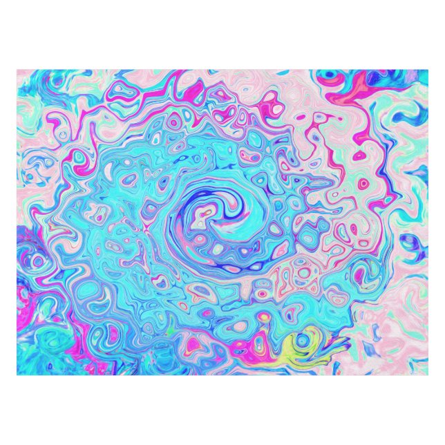 Nappe Super Abstrait Retro Robin's Oeuf Blue Swirl (Devant (Horizontal))