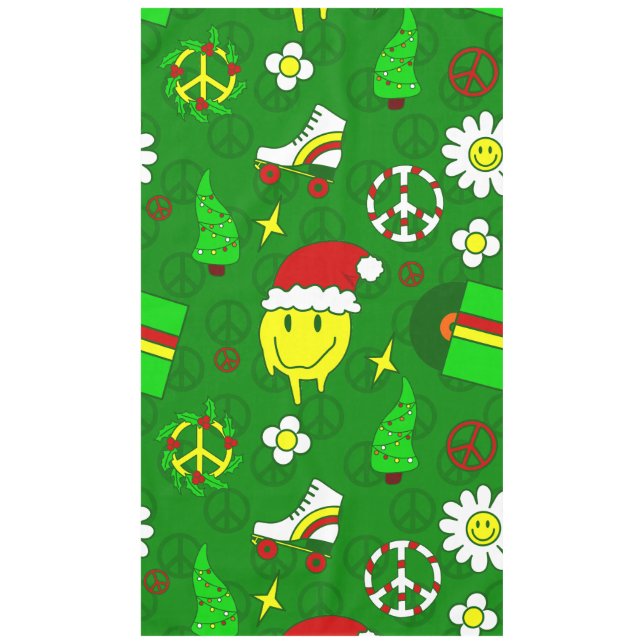 Nappe super noël face heureux père Noël 1970 (Devant)