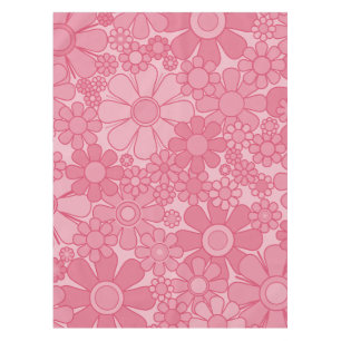 Nappe Super rose rétro 60s les années 70 motif floral