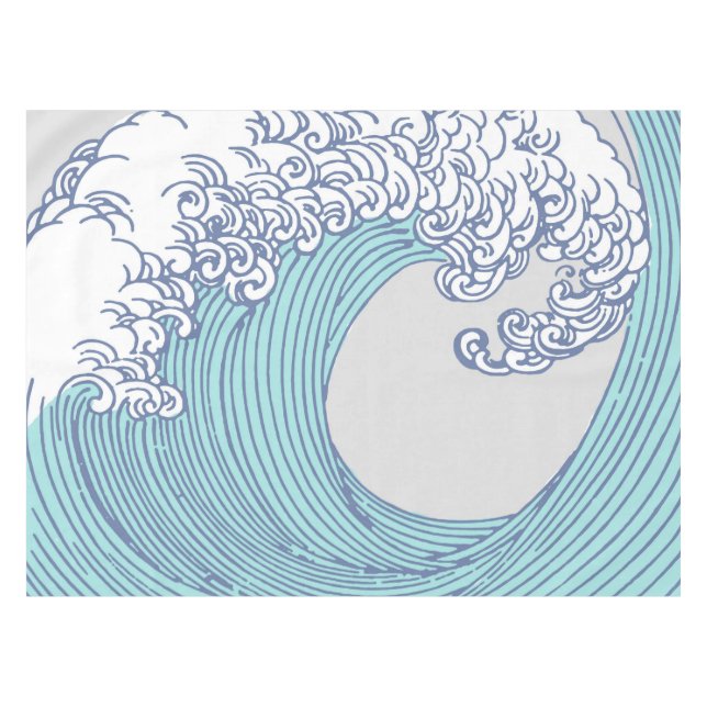 Nappe Surf asiatique japonais Vague Art Ocean Art (Devant (Horizontal))