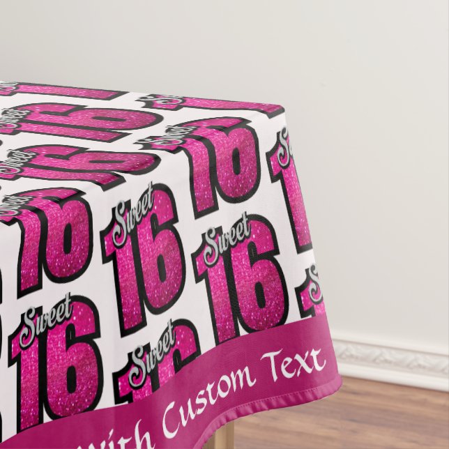 Nappe Sweet 16 Anniversaire Parties scintillant rose per (In Situ)