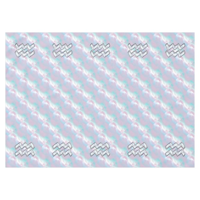 Nappe Symbole Aquarius Zodiac Pastels Mère du Décor Pear (Devant (Horizontal))