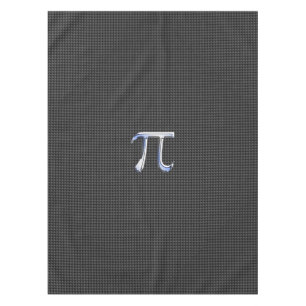 Nappe Symbole Chrome Style Pi sur l'impression de fibre 