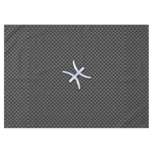 Nappe Symbole d'argent Zodiac Pisces Style de fibre de c