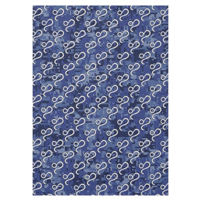 Nappe Symbole Leo Zodiac sur le camouflage numérique ble (Devant)